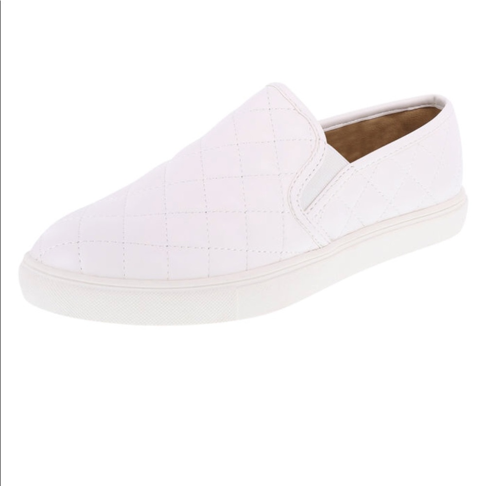 Quilted Leather White Shoes